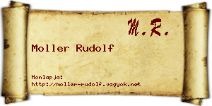 Moller Rudolf névjegykártya